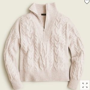 Cable-knit half-zip sweater in Supersoft yarn